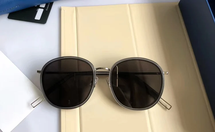 Новые модные корейские популярные солнечные очки в стиле Олли женские крутые Круглые Солнцезащитные очки GENTIE фирменный дизайн женские солнцезащитные очки Oculos De Sol - Цвет линз: gray
