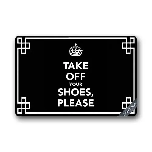 Custom Take Off Your Shoes Doormat Cover Rug Outdoor Indoor Floor Mats ...