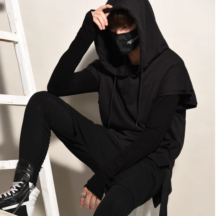 Online Buy Wholesale black sleeveless hoodie from China black