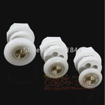 

8pcs Circular shower room door roller wheels plastic pulley Shower room accessories Bath Hardware Sets