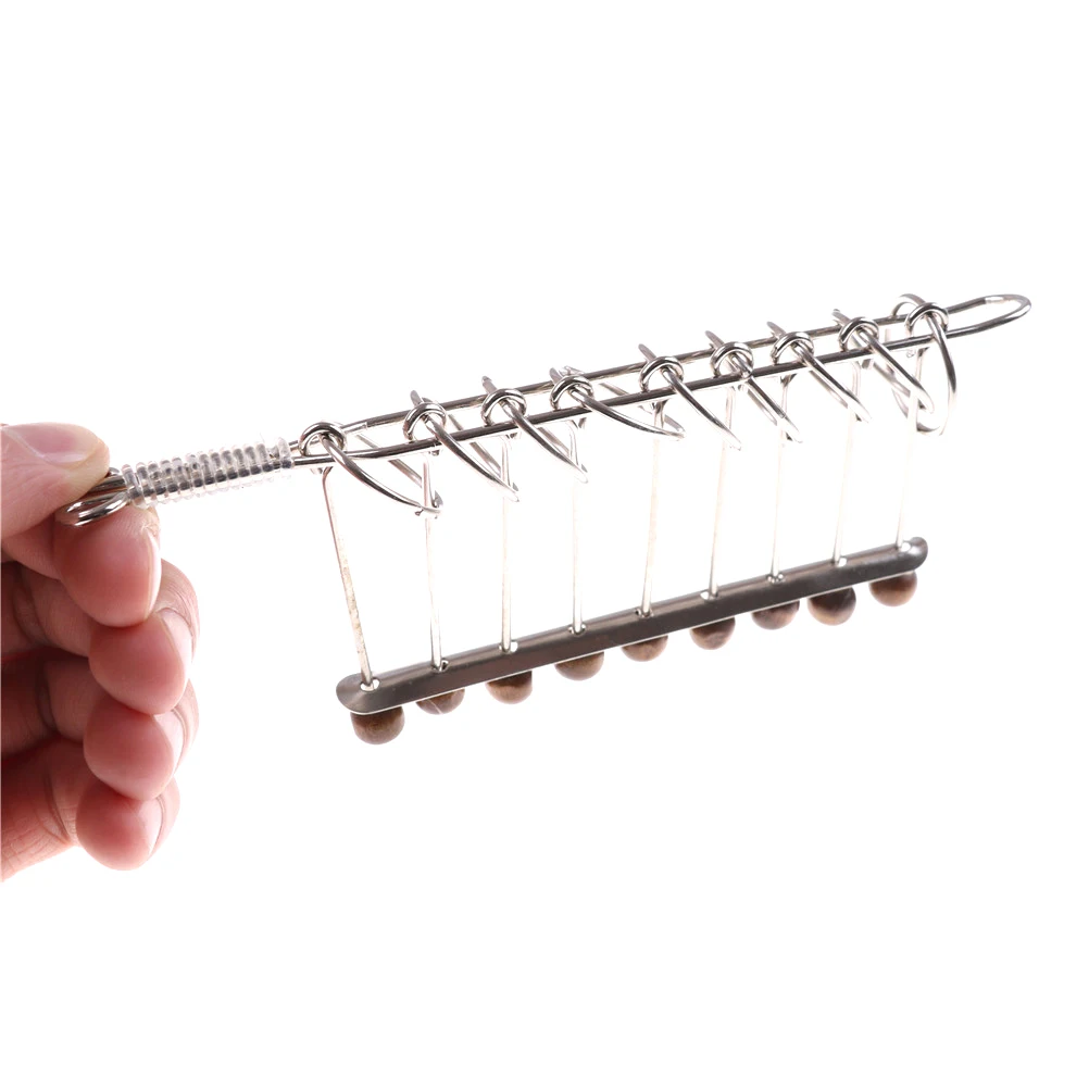 9 Linked Rings Kids Adults Intelligence Educational Toy 9 Rings Brainteaser Wire Game Metal Puzzle Toy Chinese Traditional
