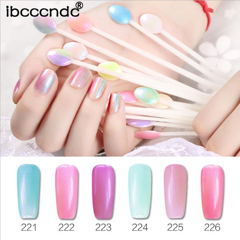 Ibcccndc 7ml UV Gel Nail Polish Seashell Pearl Colors Nail Lacquer Varnish Glitter Nail Gel