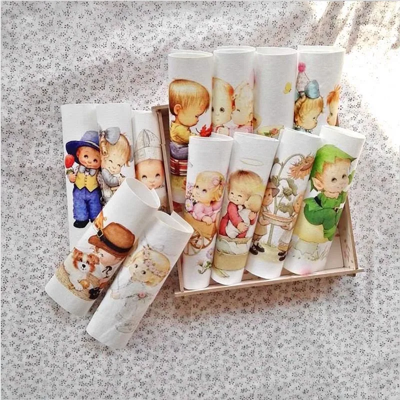 Лоскутное детское цифровое печатное полотно для рисования хлопок ручная роспись шитье «сделай сам» Лоскутная работа ручная вышивка стеганая 15*15 см-16 шт D30