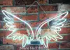 Custom Angel Wings Blue White Red Pink Deep blue Purple Turquoise Green Yellow Glass Neon Light Beer Bar