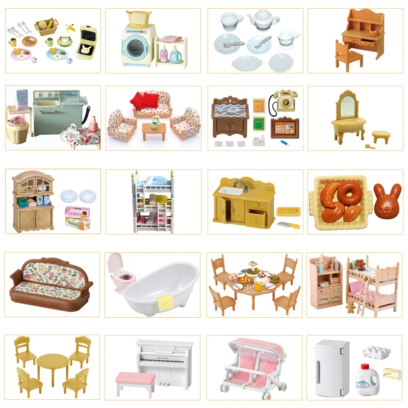 sylvanian families kitchen play set