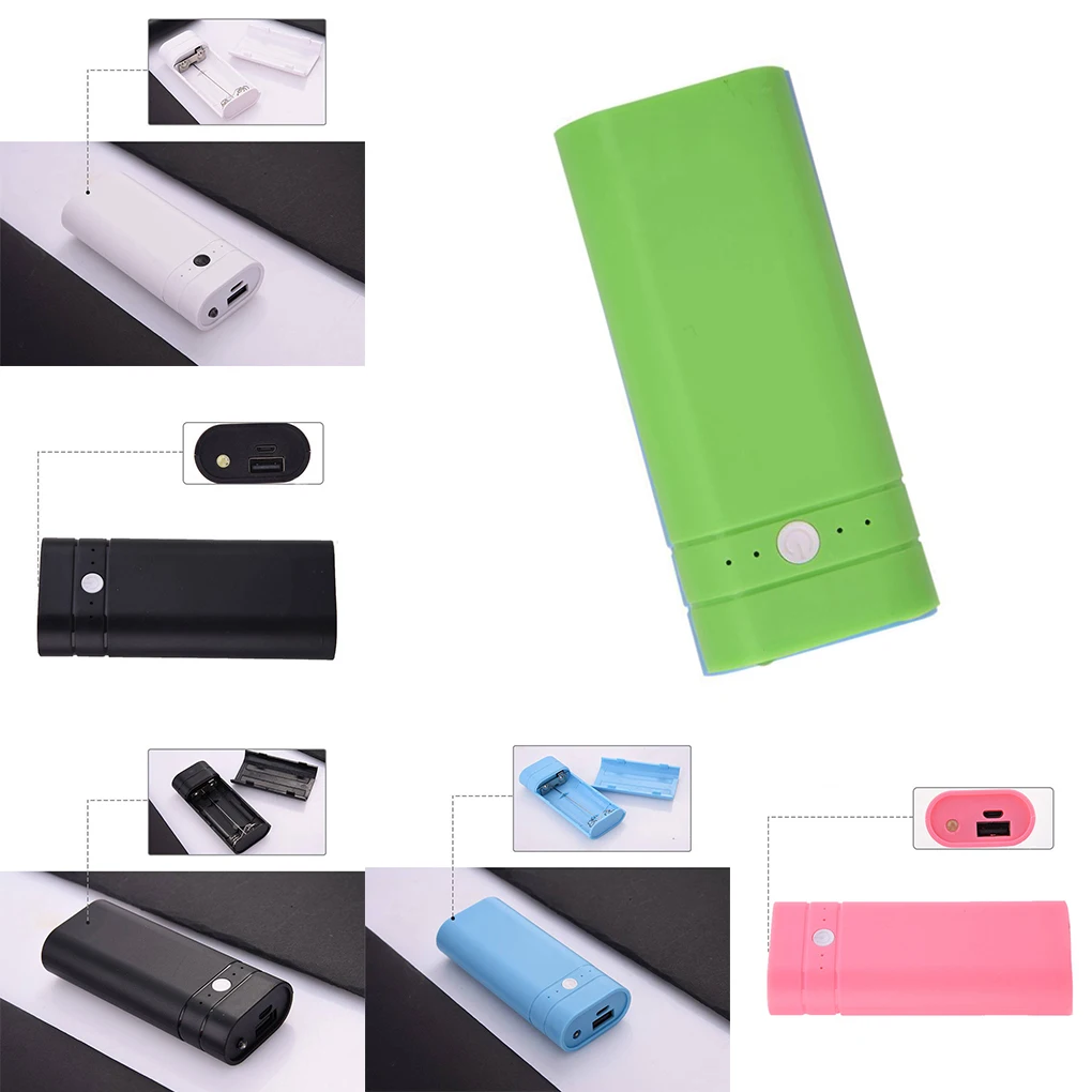 Портативный внешний USB аккумулятор для зарядки iPhone Xiaomi 18650|Аксессуары внешних