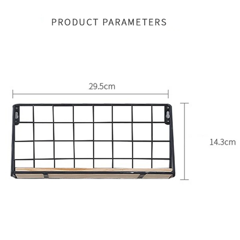 Скандинавская деревянная железная настенная полка, монтируемая стойка для хранения, органайзер для спальни, кухни, дома, детской комнаты, держатель для украшения своими руками