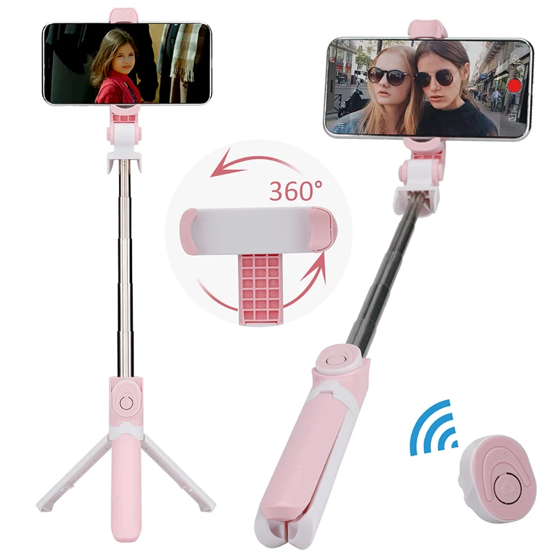 

360 Rotated Selfie Stick Tripod Monopod with Bluetooth Remote Control Universal Tripod for iPhone XS X Samsung S9 Huawei P20 Pro