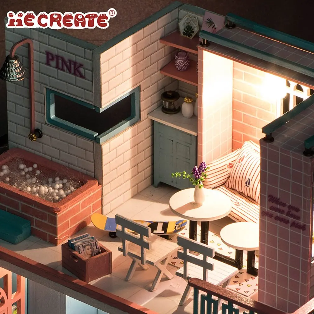 DIY Doll House Furniture Wooden Doll Houses with Dust Cover 3D Wooden Miniature Dollhouse Kit Toys for Children Christmas Gift DIY Doll House Furniture Wooden Doll Houses with Dust Cover 3D Wooden Miniature Dollhouse Kit Toys for Children Christmas Gift