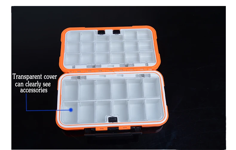 Коробки для рыболовных снастей 19,7x5x11,5 см, многофункциональные Высокопрочные пластиковые рыболовные приманки, приманки, крючки, инструмент с 12 отделениями