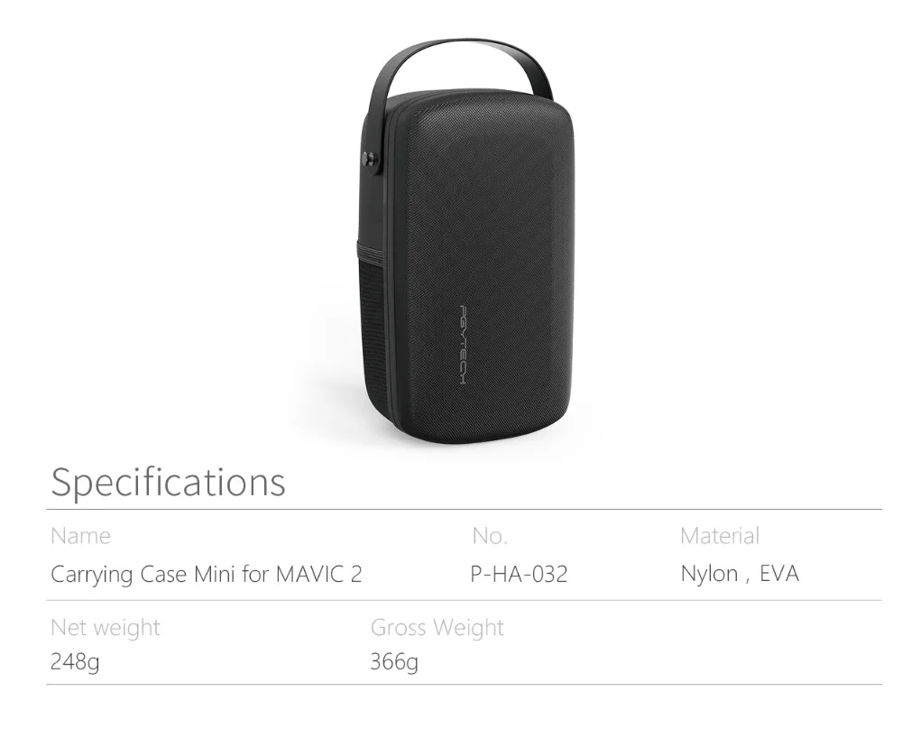 PGYTECH мини чехол для переноски для DJI MAVIC 2 Pro Zoom водонепроницаемая сумка для дрона сумка Портативный чехол коробка для DJI Mavic 2 аксессуары