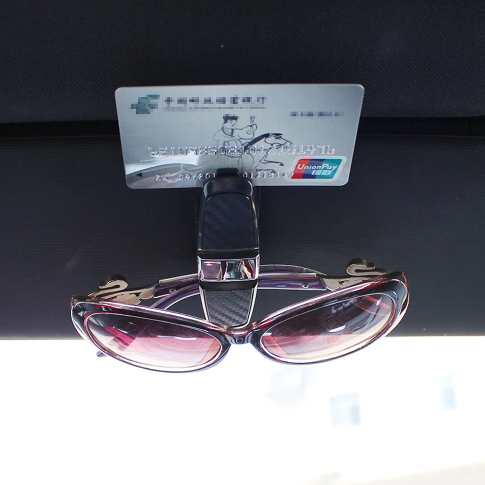 FORAUTO автомобиля очки случаях Портативный билет зажим солнцезащитный козырек автомобиля солнцезащитные держатель ABS очки клип авто
