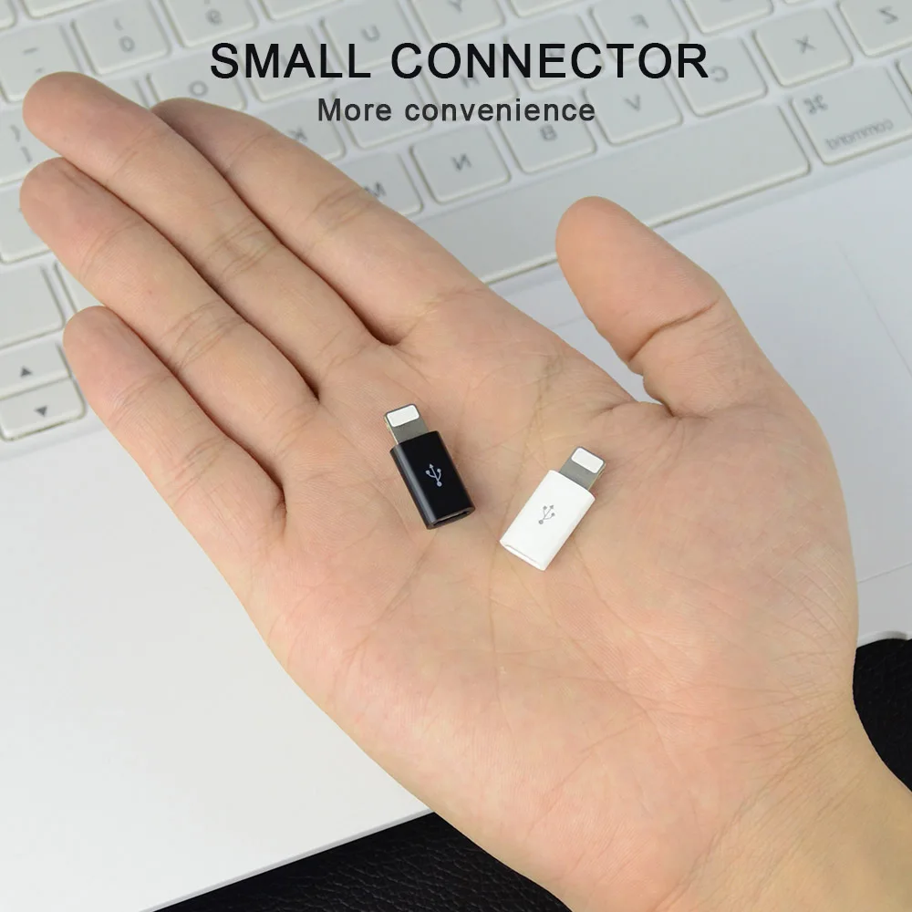 10 шт./партия, адаптер Micro USB для освещения, Мини OTG конвертер для iphone 6 7 8 X Plus XS MAX XR, разъем для быстрой зарядки и передачи данных