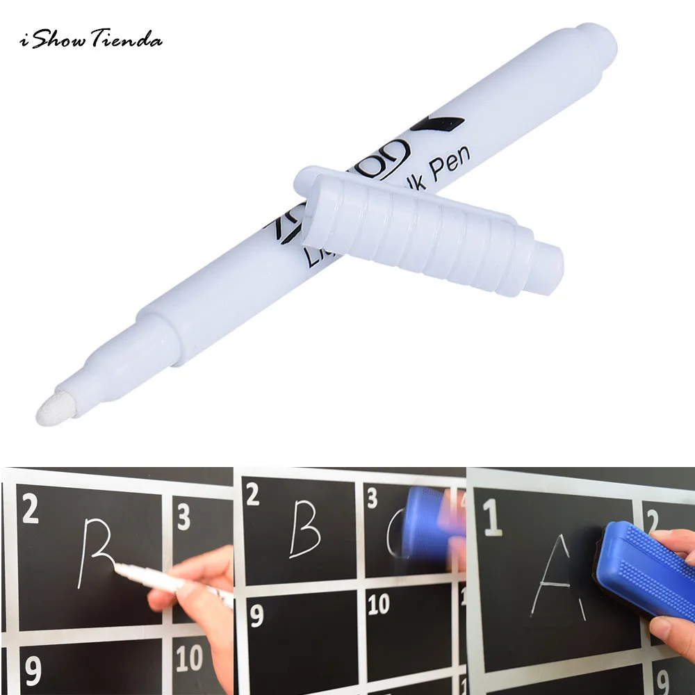 2PCS 13.5cm White Liquid Chalk Pen Marker For Glass Windows Chalkboard