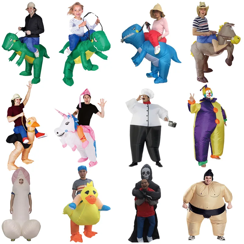 Adult Inflatable Fantasy Dinosaur Unicorn party Costume Cosplay Willy Horse Chef font b Anime b font