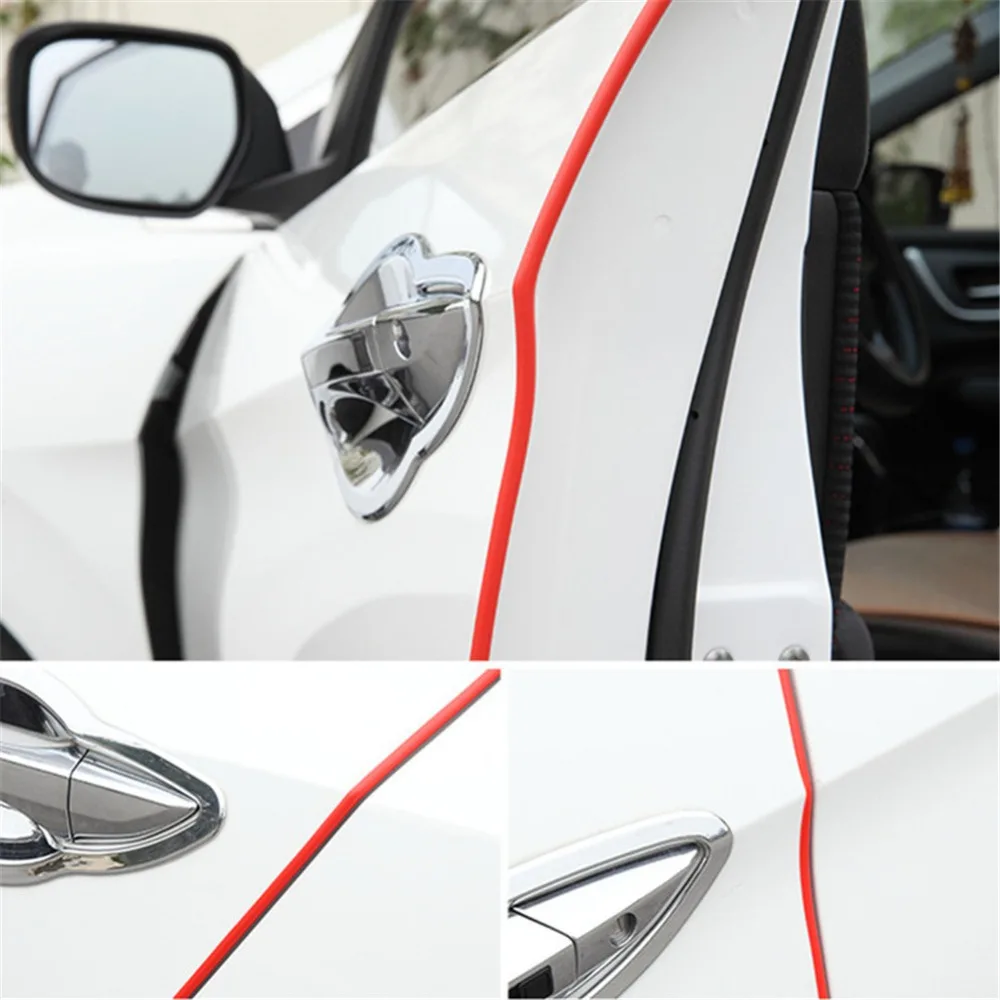 5M Car Door Protector Rubber Strips Car Styling Anti Collision Strip Door Edge Guard Side Mouldings Strip Scratch Protector