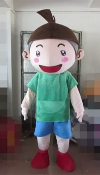 

Hot sale green boy Mascot Costume fancy costume cosplay mascot theme fancy dress carnival costume Free shipping