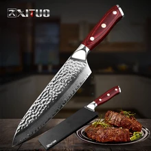 XITUO дамасский нож 7,5 Дюймов Нож шеф повара 67 слой Дамасская сталь кухонные ножи кухонная утварь японский нож кухни Accessoire