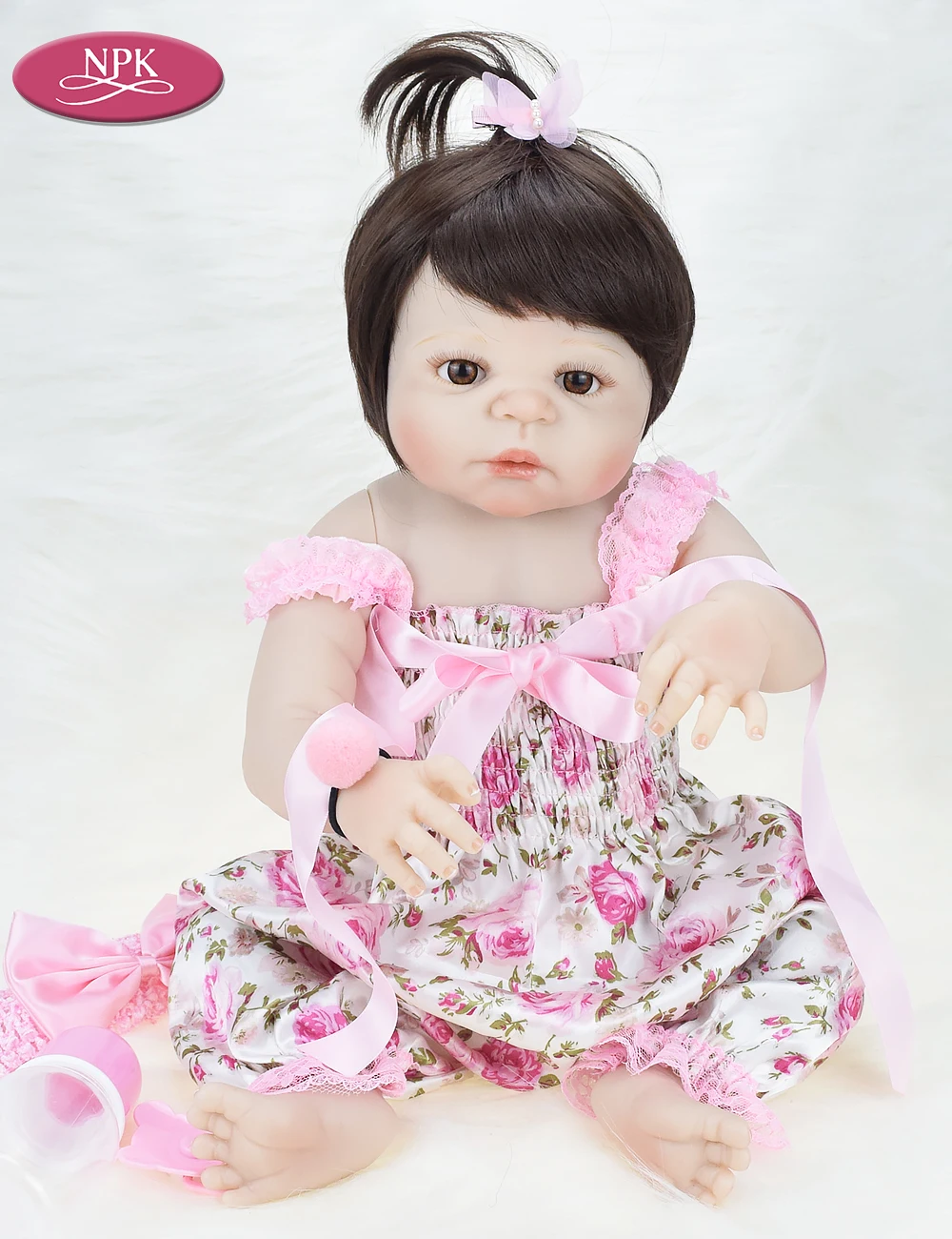 NPK Real 57CM Full Silicone Body Reborn Baby Doll Toy Lifelike Newborn Babies Fashion Princess DOll Menina Bebe Reborn Bonecas (10)