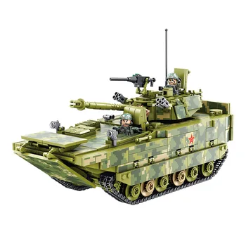 

05 Type Amphibious Infantry War Chariot Streetscape Building Block Toys Model Boy Gift 632007