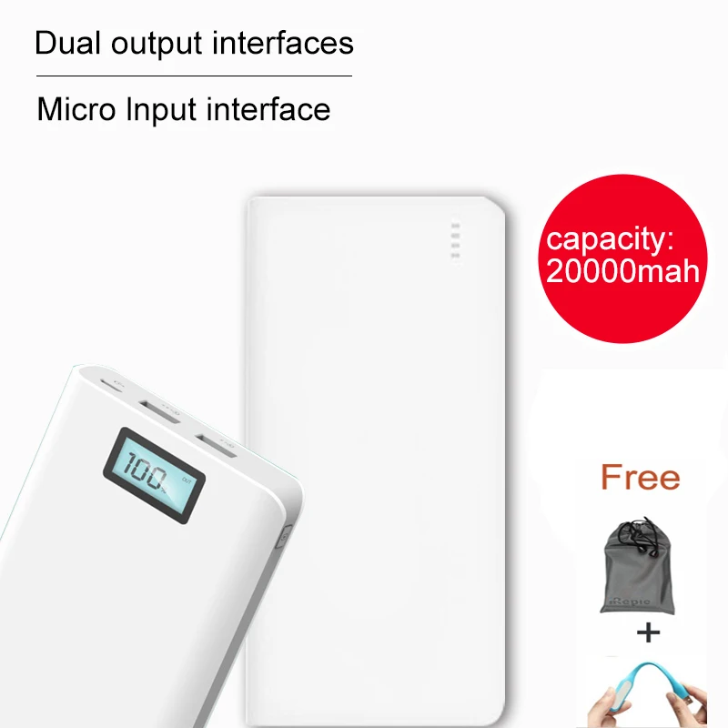 imágenes para Universal USB 20000 mah Portátil 18650 Powerbank con pantalla LCD Para el iphone xiaomi Banco de la Energía 20000 mah Carga de La Batería del teléfono imágenes para Universal USB 20000 mah Portátil 18650 Powerbank con pantalla LCD Para el iphone xiaomi Banco de la Energía 20000 mah Carga de La Batería del teléfono