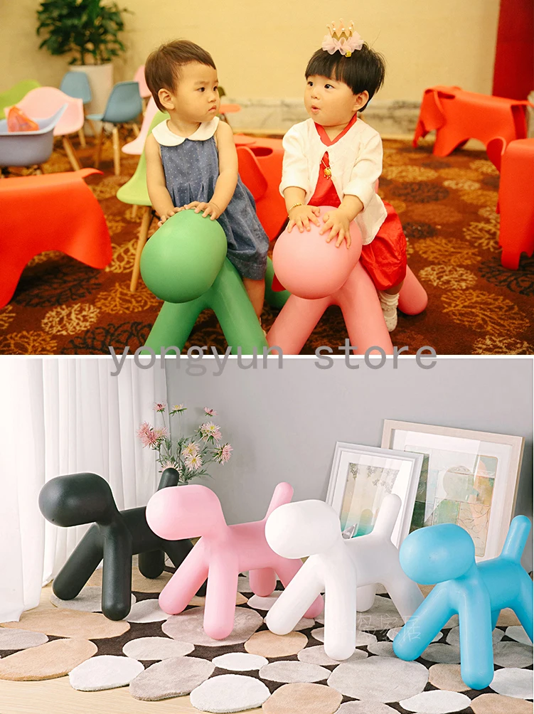 Детский милый игрушечный стул для собаки, современный дизайн, модный пластиковый стул для собаки, детский стул в форме щенка, детская игрушка из пластика, игрушечный стул большого размера