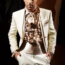 Свадебные смокинги для мужчин костюмы одежда жениха цвета слоновой кости жениха Дизайн Шерсть кровотечение