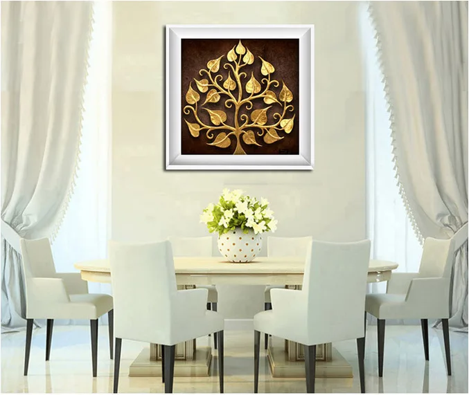

CAMMITEVER Painting Bodhi Tree Diy Diamond Embroidery Painting Wonderful Thai Style For Corridor Decoration A Gift For Family
