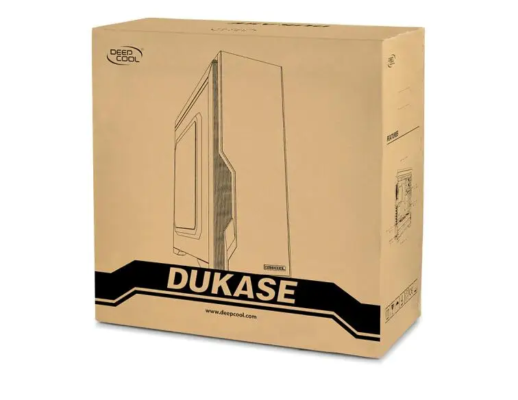 Чехол для компьютера DEEPCOOL Dukase(поддержка материнской платы ATX/Поддержка водяного охлаждения/независимый источник питания/боковой сквозной