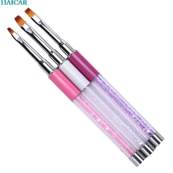 

3PCS Nylon Top Quality Nail UV Gel Pen Nail Art Carving Pen Brushes Acrylic Handle Salon Tool Levert Dropship feb27