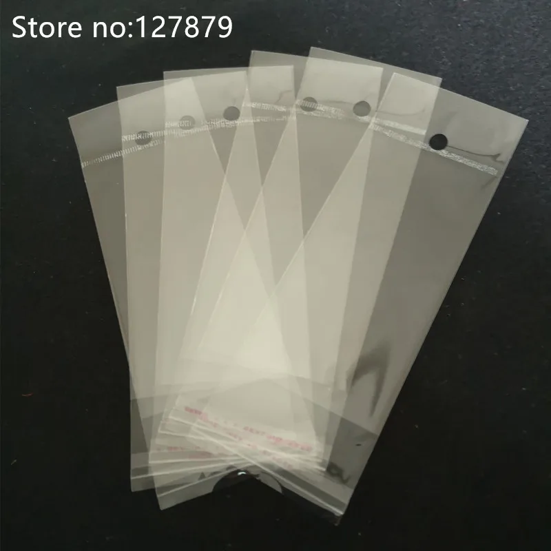 100 투명 셀로판 셀로판 봉지, 캔디 포장용 작은 비닐 봉지, 행잉 구멍, 쿠키 포장 봉지