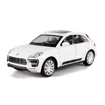 

1:32 Diecast Metal Alloy Toy Car Maca SUV Toy Model Pull Back Sound and Lights Alloy Toy Vehicle For Kids Gift