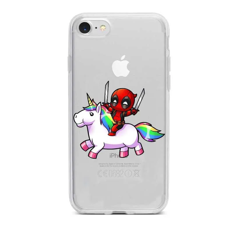 Cavalo Unicornio комиксы DC, Marvel Deadpool супергерой Suave Силиконовый ТПУ чехол для телефона для iPhone 11 11Pro 11ProMax X XR XS Max 8 8Plus 7Plus 6s 6Plus - Цвет: TPU