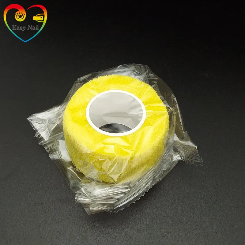 EasyNail, 1 рулон, 2,5 см x 4,5 м, Кобан, латексный, свободный, нетканый, эластичный, самоклеющийся, сплоченный, обёрточная бумага, повязка на палец, нежная лента - Цвет: Yellow