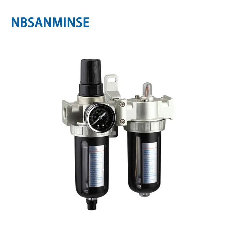 NBSANMINSE блок подготовки воздуха SFC 200 1/4 3/8 1/2 два блока воздушного фильтра Регулятор лубрикатора воздушный компрессор Регулятор Фильтра
