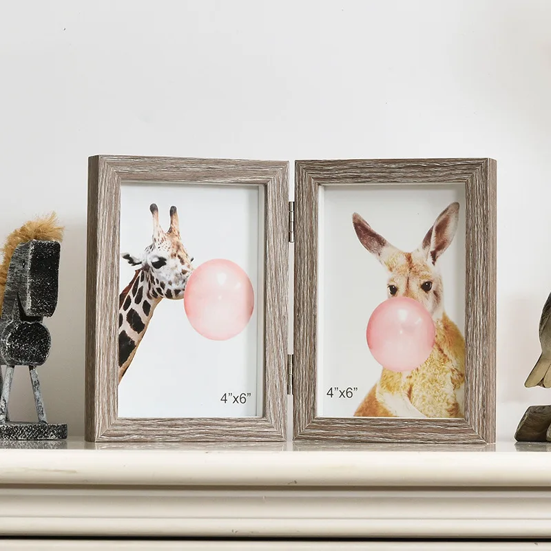 

Double-Sided Glass Composite Solid Wood Three-Dimensional Specimen Frame, 4/5/6/7/10 Inch Photo Frame, Living Desktop Decoration