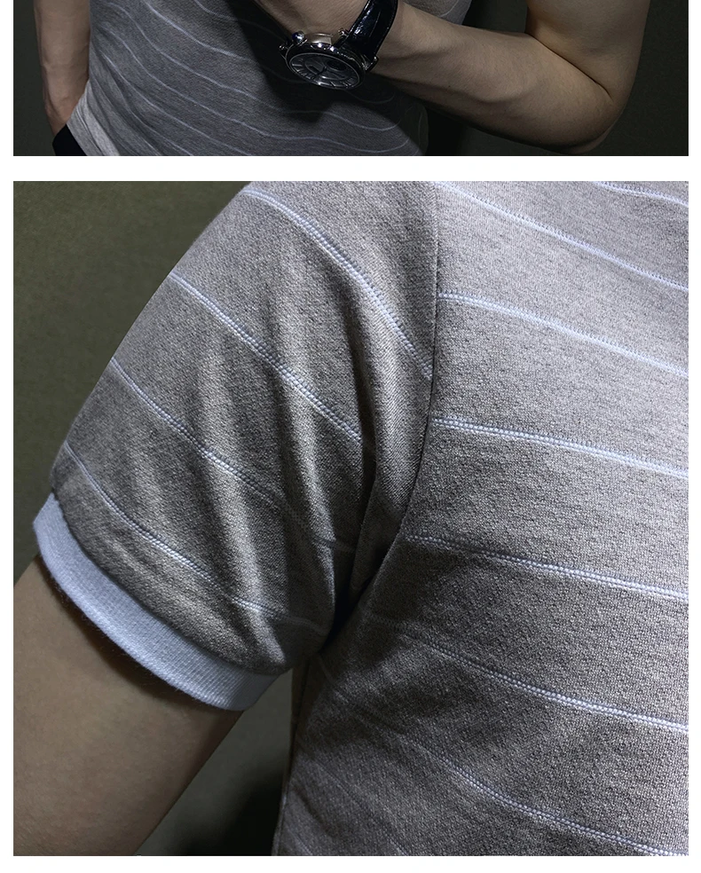 Летняя полосатая рубашка в полоску; Мужская рубашка с коротким рукавом