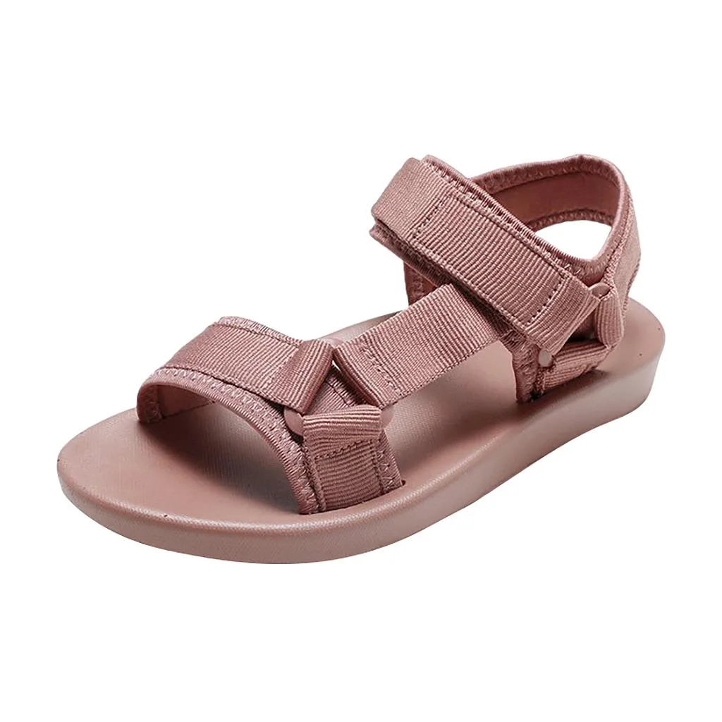 

SAGACE Sandals Woman Pure Color Open Toe Flat Bottom Adhesive Tape Low-heeled Large Size Trend Honorable Summer Sandals Women