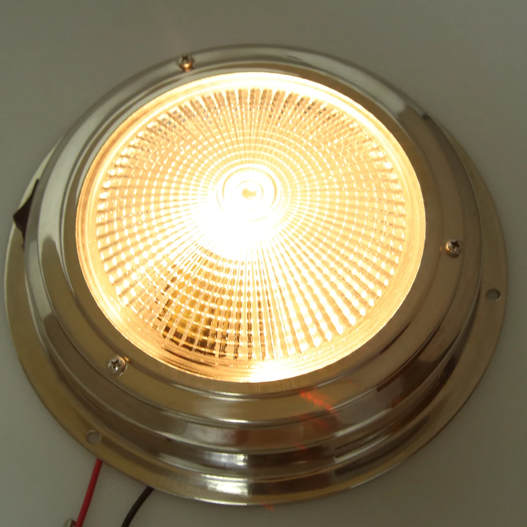 12V LED Recessed Down Light Cool/Warm White Ceiling Lamp Under Cabin Interior Light For RV Yacht Caravan Etc Waterproof Lens