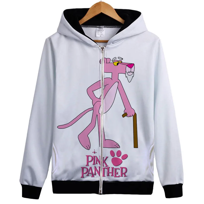 Розовые толстовки с изображением Пантеры Harajuku стиль Розовая пантера толстовка пальто толстовки для пар Hispster Мужская и женская одежда - Цвет: 3