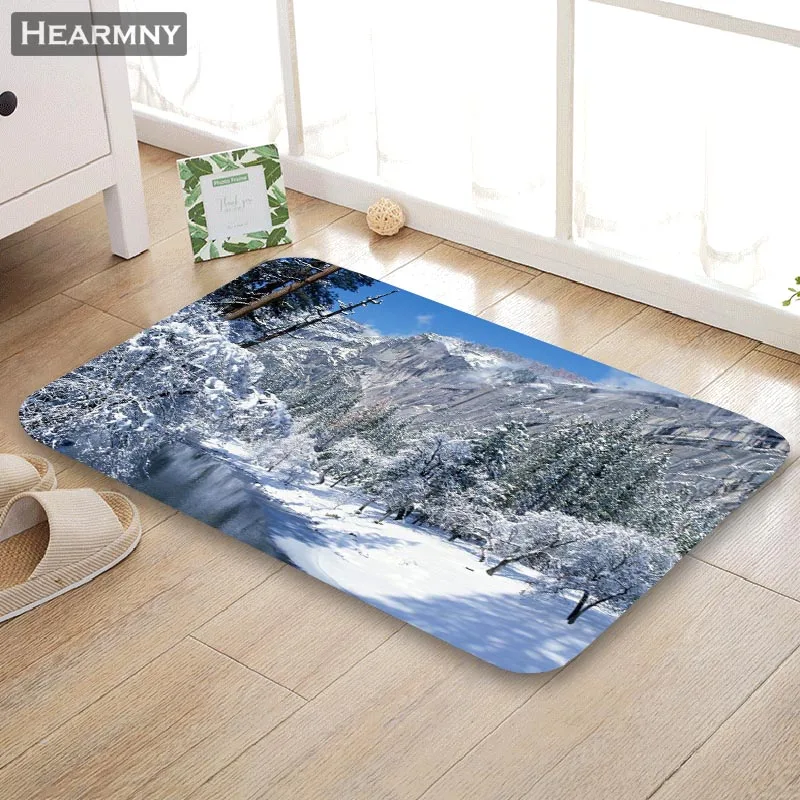 Billig Nizza Schnee Szene Fußmatte Outdoor Boden Matte Hause Kreative Matte Super Weichen, Saugfähigen Bad Tür Eingang Matte 40X60 cm, 50x80 cm