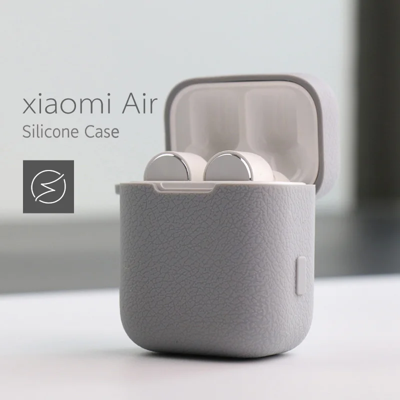 Силиконовый чехол для Xiaomi Airdots Pro чехол силиконовый чехол с карабином сумка с крючком для Air TWS беспроводная гарнитура зарядная коробка - Цвет: only gray case