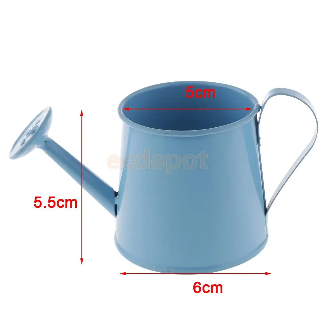 Rustic Vintage Iron Metal Watering Can Flower Bucket Vases Garden Balcony Home Office Decor