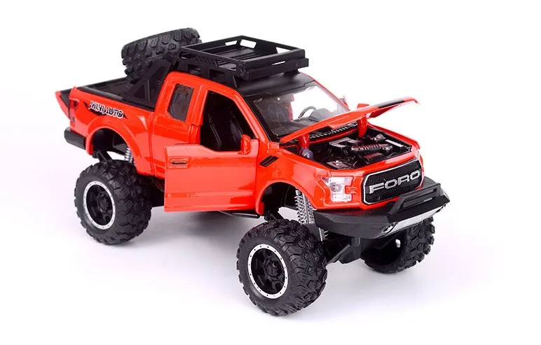 HIINST 1:32 FORD F150 Raptor пикап литой под давлением с музыкой мигающий автомобиль игрушка Подарки для детей 19MAY27 P20 - Цвет: RD