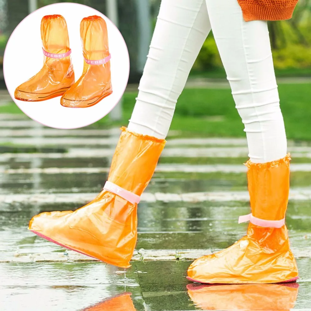 

3 Size Kid Children Waterproof Outdoor Rain Shoe Cover Reusable Boots Overshoes Cartoon 8 Color
