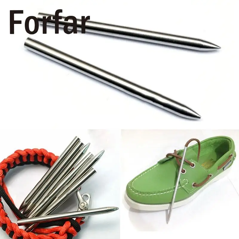 2pcs Stainless Steel Needle Threaded Shaft Tip Stitching Fid Tool 2pcs Stainless Steel Needle Threaded Shaft Tip Stitching Fid Tool
