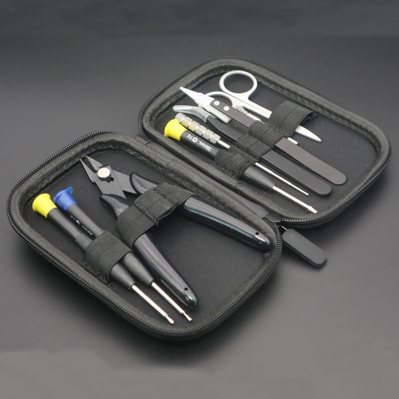 

New Vape Tool Kit Must Have Tools for Vaper Mini Cutter Ceramic Tweezer Coil Jig for Electronic Cigarette Users