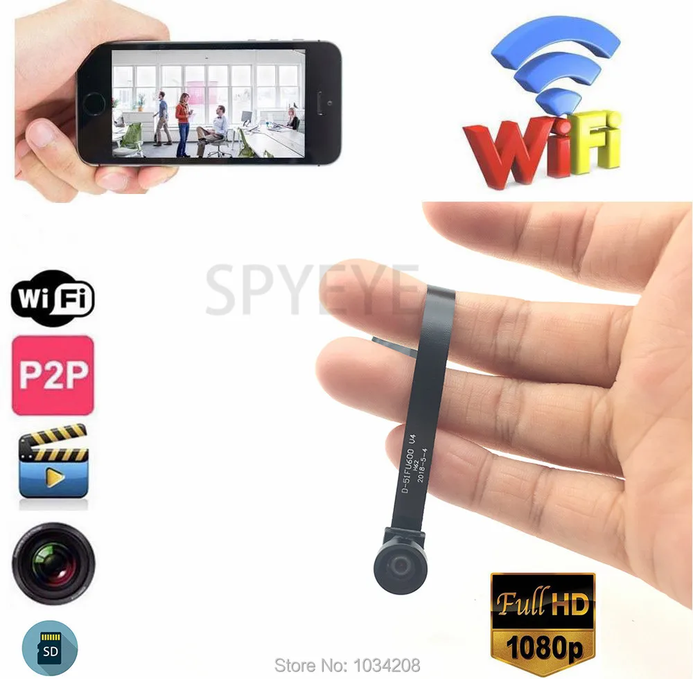 

1.8MM Wide Angle 140Degree 1080P WIFI Camera DIY Module Wireless IP Cam Mini Covert Nanny Security Cameras Phone Remote View