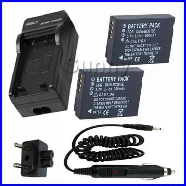 Battery (2pack) And Charger For Panasonic Lumix Dmc3d1, Dmczx1, Dmc