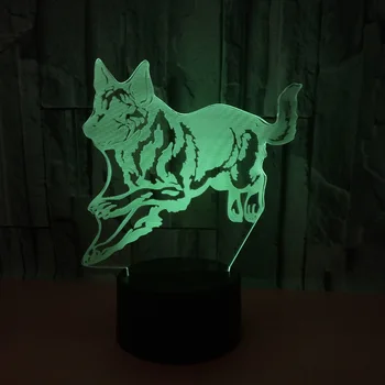 

Wolf 3d Nightlight Touch Remote 3d Vision Lamp Kids Room Light 7 color change baby room night lamp Valentine's Day gift